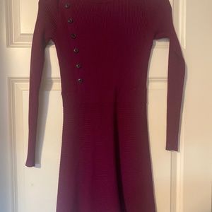 Fuchsia Banana Republic sweater dress with buttons